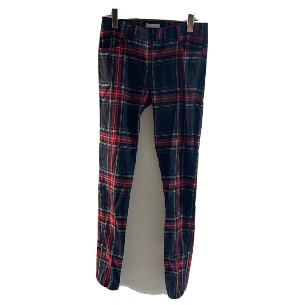 Pinko Tartan Side Stripe Pant - Size 2